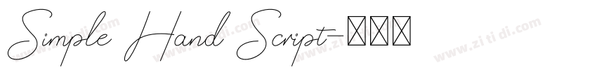 Simple Hand Script字体转换 Simple Hand Script字体转换